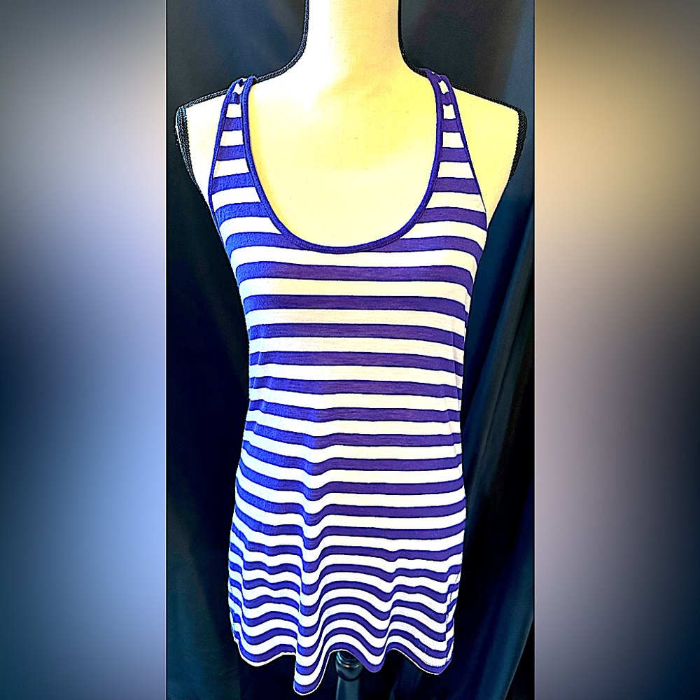 Victoria’s Secret PINK, New without Tags, Purple & White Striped Large (L) Top